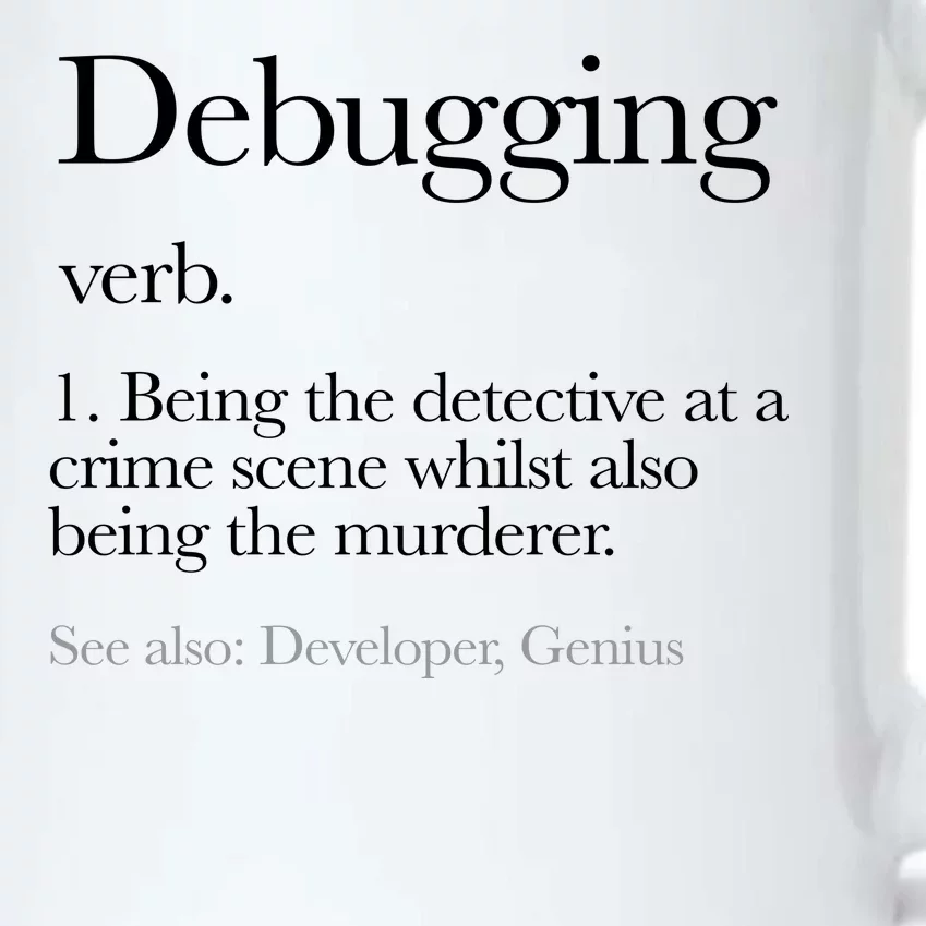 Debugging Definition Funny Coding Programming Black Color Changing Mug