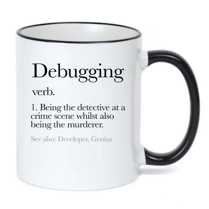 Debugging Definition Funny Coding Programming Black Color Changing Mug