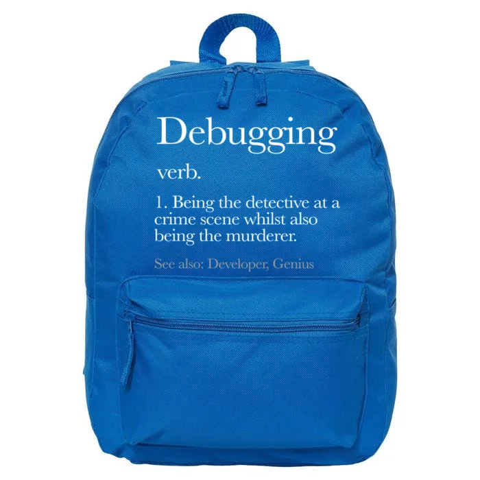 Debugging Definition Funny Coding Programming 16 in Basic Backpack