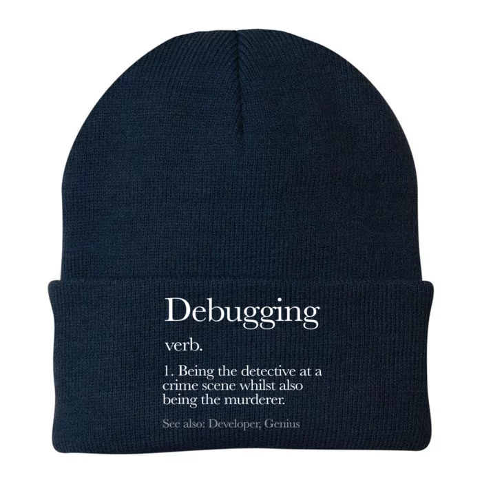 Debugging Definition Funny Coding Programming Knit Cap Winter Beanie