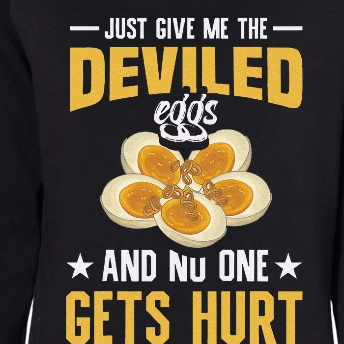 Deviled Eggs Container With Lid Holder Food Deviled Eggs Womens California Wash Sweatshirt