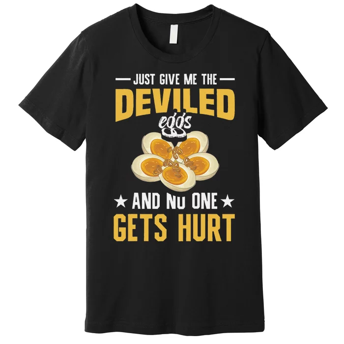 Deviled Eggs Container With Lid Holder Food Deviled Eggs Premium T-Shirt