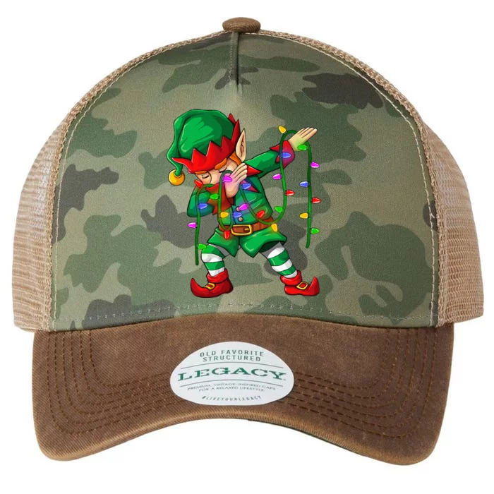 Dabbing Elf Costume Christmas Squad Legacy Tie Dye Trucker Hat