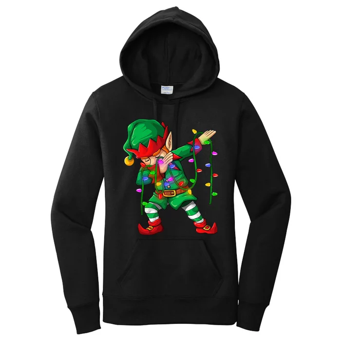 Dabbing Elf Costume Christmas Squad Women's Pullover Hoodie