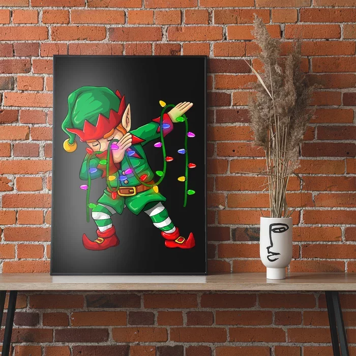 Dabbing Elf Costume Christmas Squad Poster