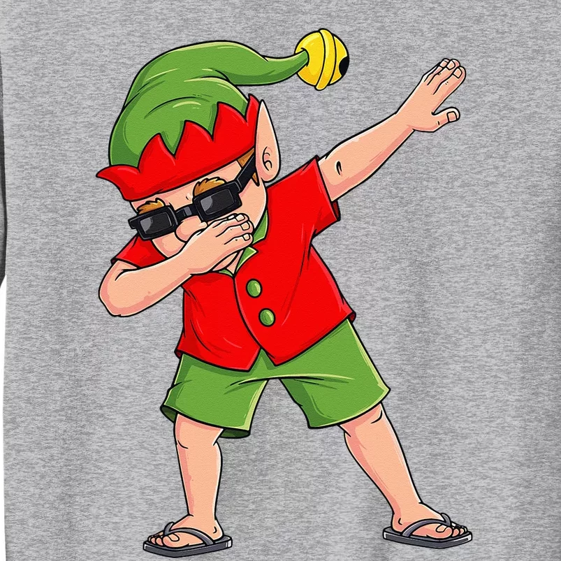 Dabbing Elf Christmas In July Summer Xmas Dab Tall Sweatshirt