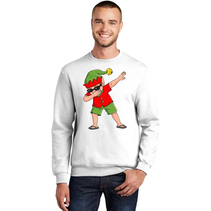 Dabbing Elf Christmas In July Summer Xmas Dab Sweatshirt