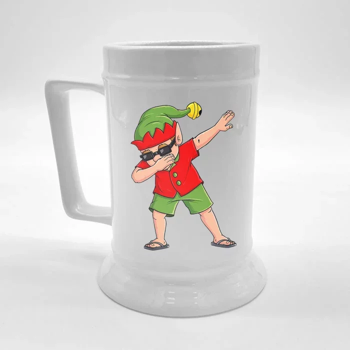 Dabbing Elf Christmas In July Summer Xmas Dab Front & Back Beer Stein