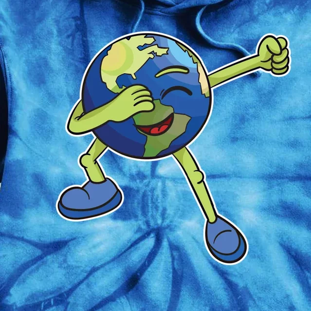 Dabbing Earth Cool Gift Save Our Planet Awareness Day Gift Tie Dye Hoodie