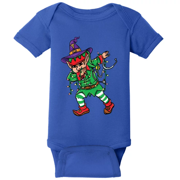 Dabbing Elf Christmas Witch Nurse Halloween Gift Baby Bodysuit