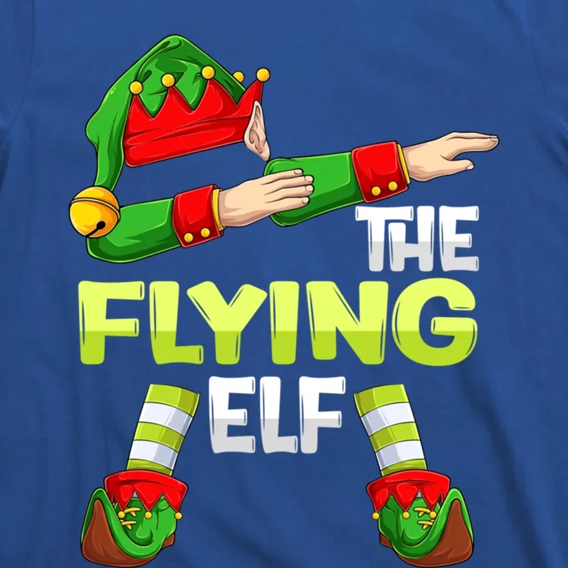 Dabbing Elf Christmas Pilote Pilotes Airplane The Flying Elf Gift T-Shirt