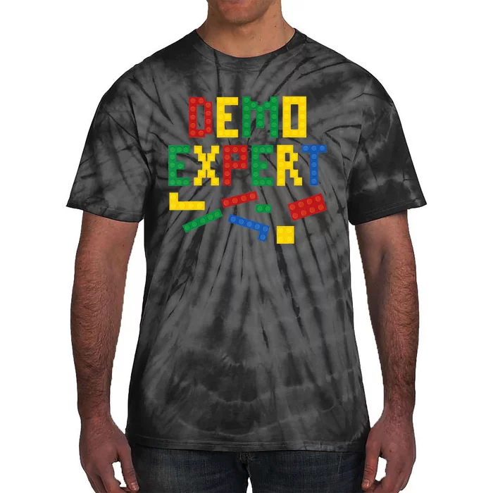 Demo Expert Cool Building Blocks Toy Brick Builder Tie-Dye T-Shirt