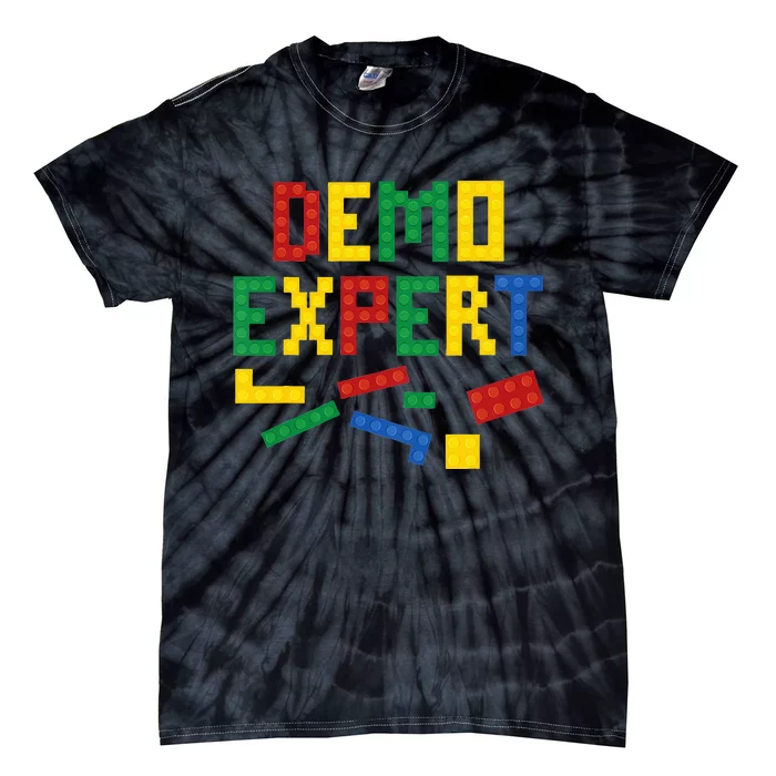 Demo Expert Cool Building Blocks Toy Brick Builder Tie-Dye T-Shirt