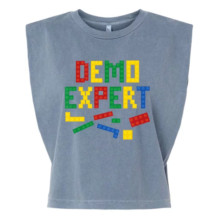 Demo Expert Cool Building Blocks Toy Brick Builder Garment-Dyed Women's Muscle Tee