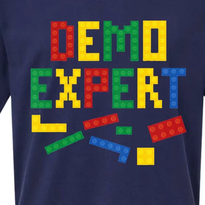 Demo Expert Cool Building Blocks Toy Brick Builder Sueded Cloud Jersey T-Shirt