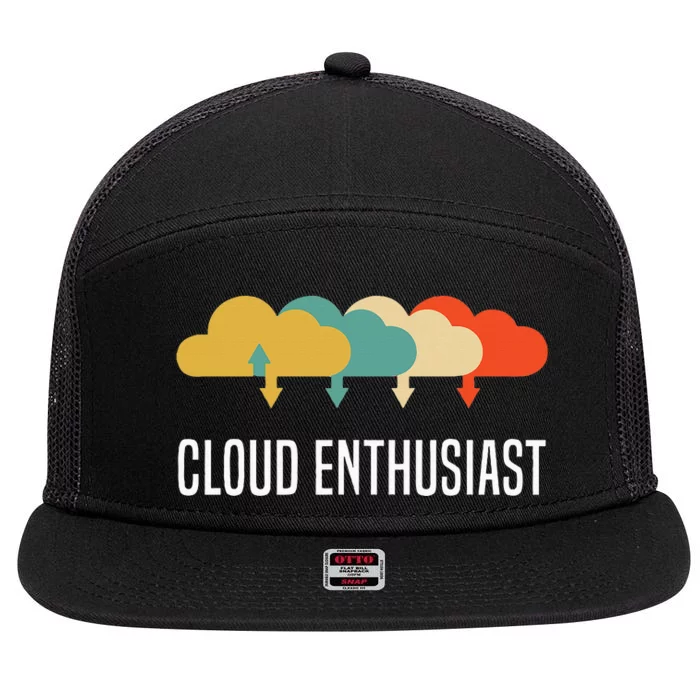 Devops Engineer Cloud Computing Cloud Enthusiast 7 Panel Mesh Trucker Snapback Hat