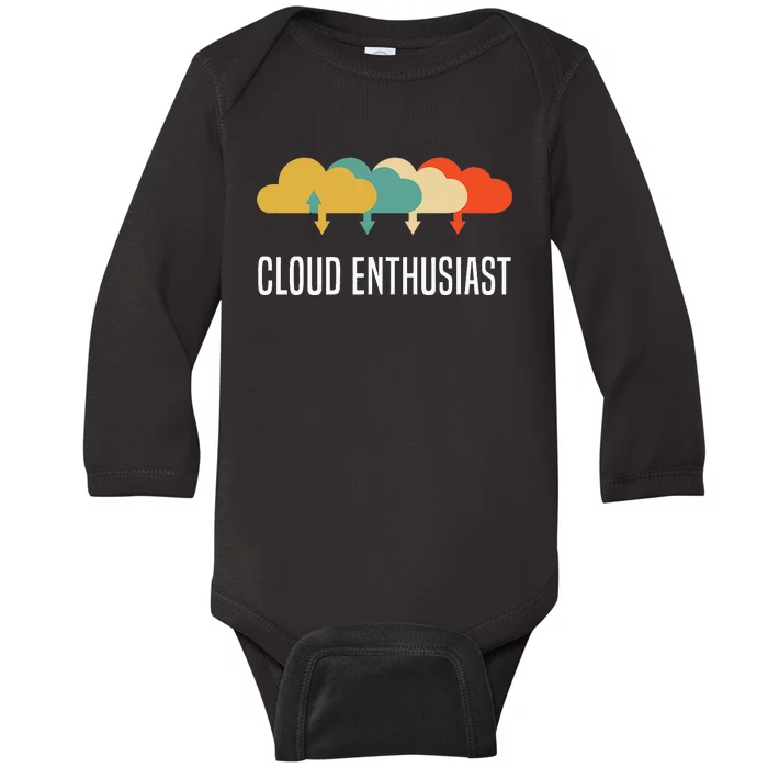 Devops Engineer Cloud Computing Cloud Enthusiast Baby Long Sleeve Bodysuit