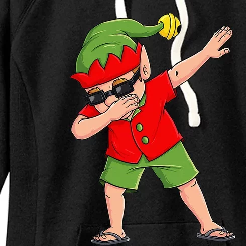 Dabbing Elf Christmas In July Summer Xmas Dab Women's Fleece Hoodie