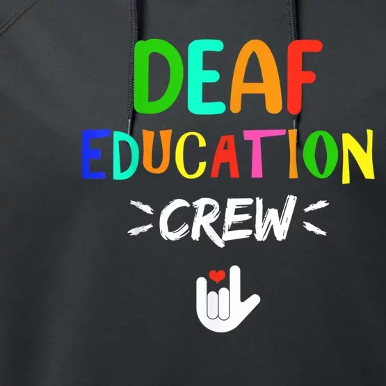 Deaf Education Crew Asl Sign Language Teacher Performance Fleece Hoodie