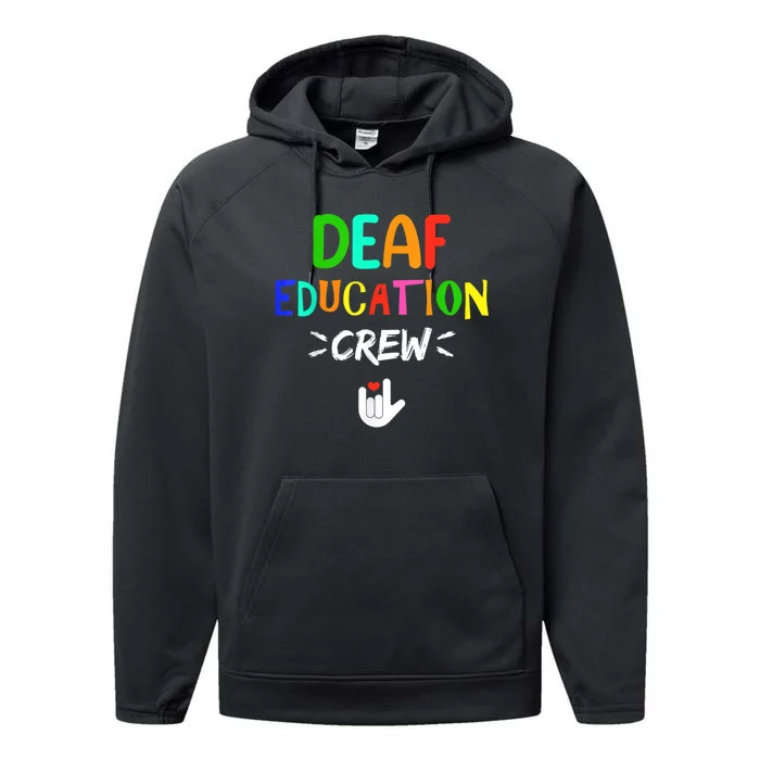 Deaf Education Crew Asl Sign Language Teacher Performance Fleece Hoodie