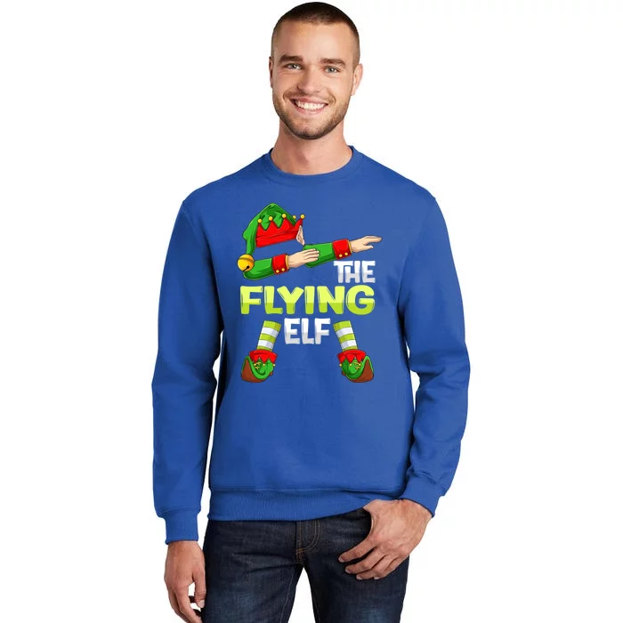 Dabbing Elf Christmas Pilote Pilotes Airplane The Flying Elf Gift Tall Sweatshirt