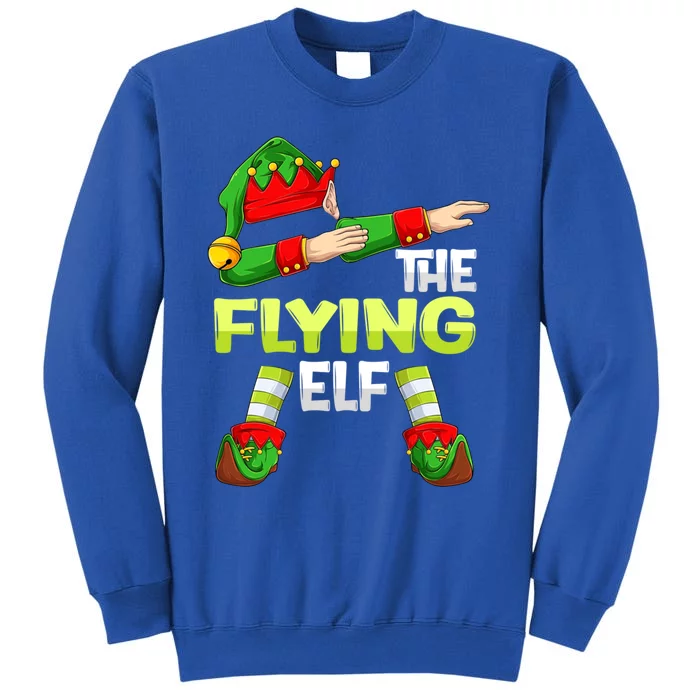 Dabbing Elf Christmas Pilote Pilotes Airplane The Flying Elf Gift Tall Sweatshirt