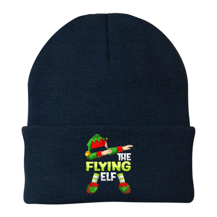 Dabbing Elf Christmas Pilote Pilotes Airplane The Flying Elf Gift Knit Cap Winter Beanie