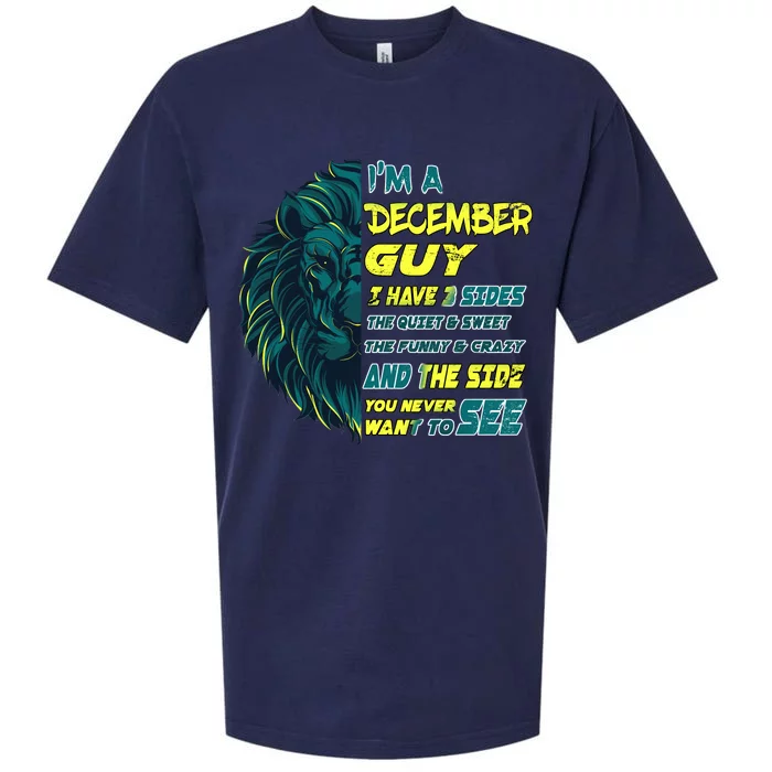 December Birthday Guy Has 3 Sides Sweet Funny Crazy Sueded Cloud Jersey T-Shirt