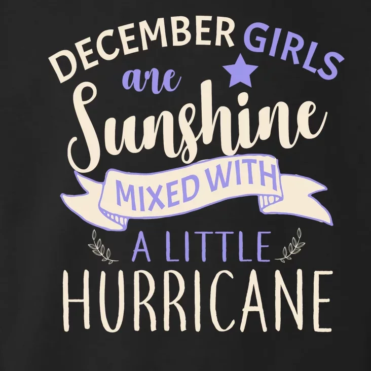 December Girls Are Sunshine Mixed With Hurricane Toddler Hoodie