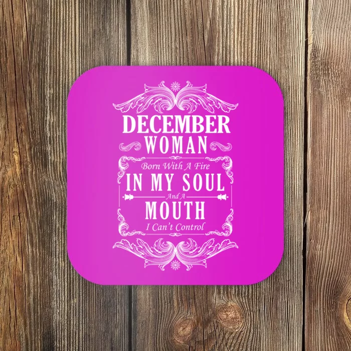 December Woman Funny Birthday Coaster