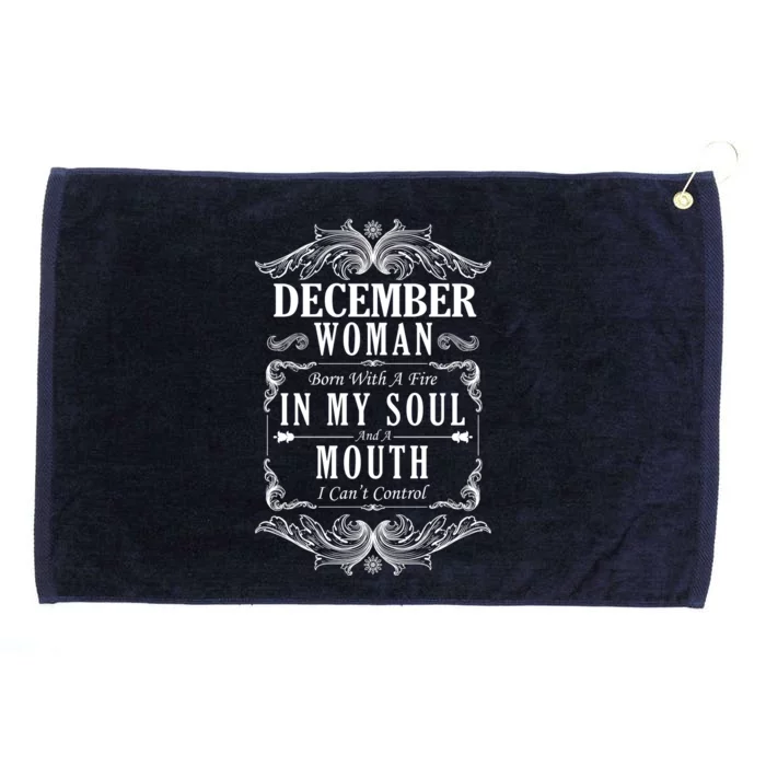 December Woman Funny Birthday Grommeted Golf Towel