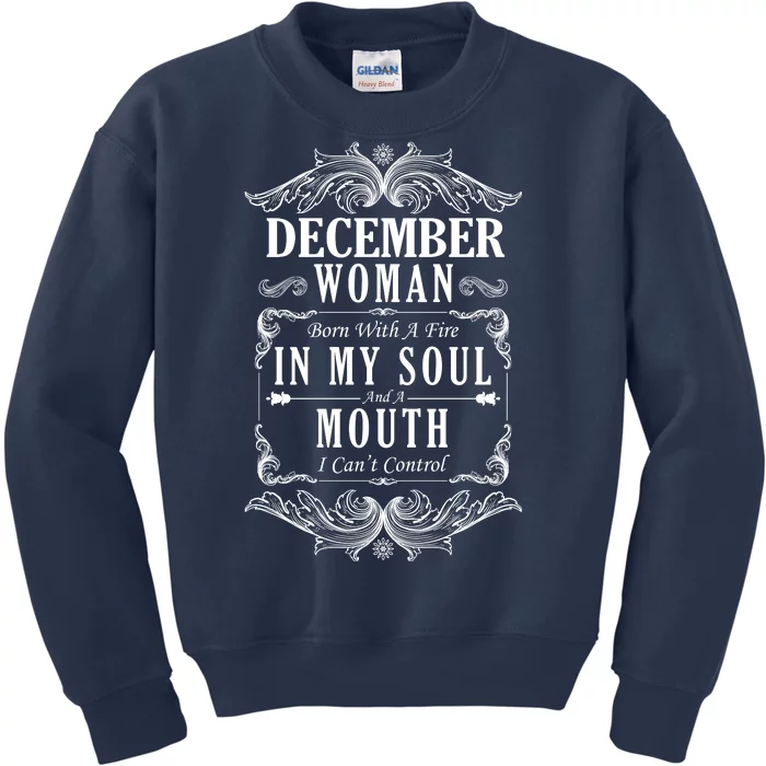 December Woman Funny Birthday Kids Sweatshirt