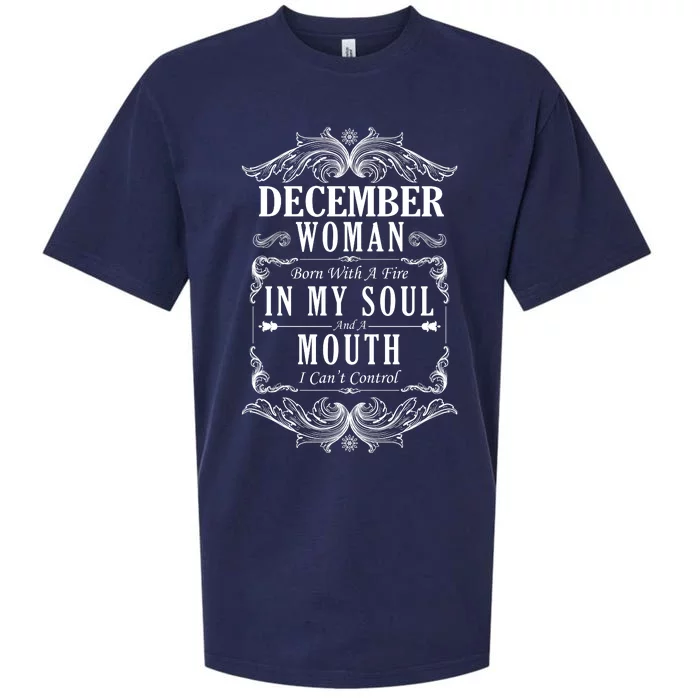 December Woman Funny Birthday Sueded Cloud Jersey T-Shirt