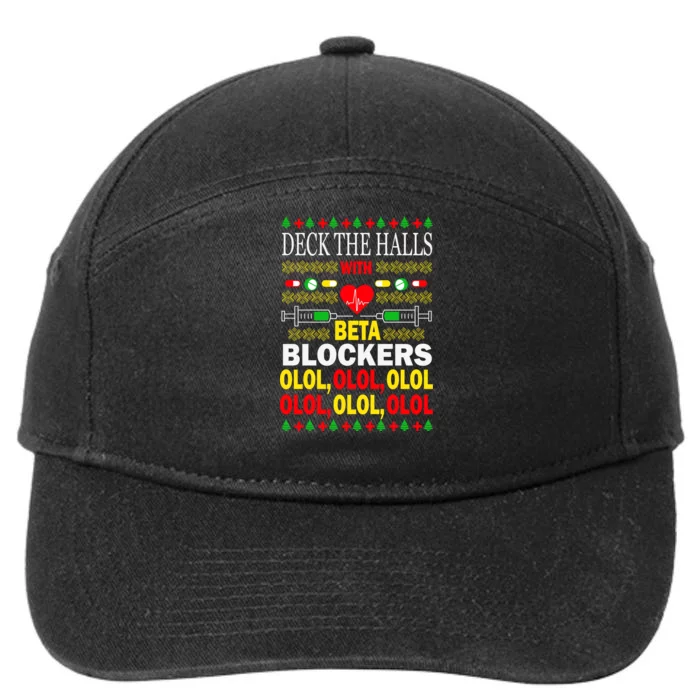 Deck The Halls With Beta Blockers Olol 7-Panel Snapback Hat