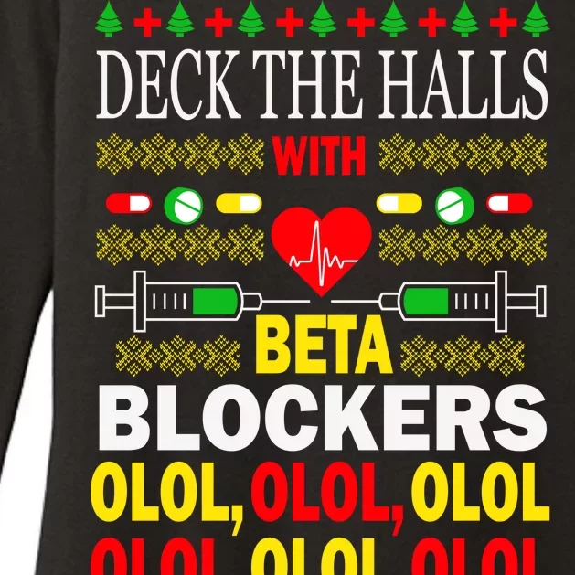 Deck The Halls With Beta Blockers Olol Womens CVC Long Sleeve Shirt