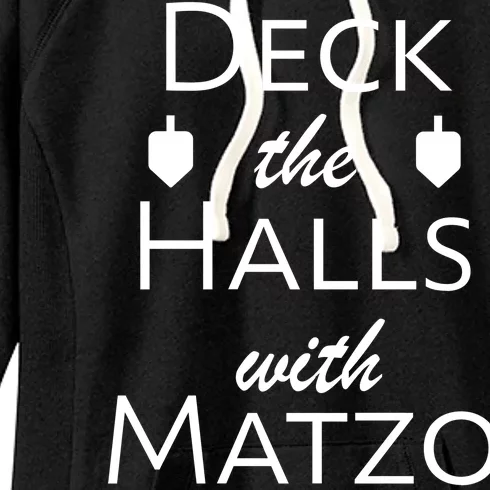 Deck The Halls With Matzo Balls Women's Fleece Hoodie