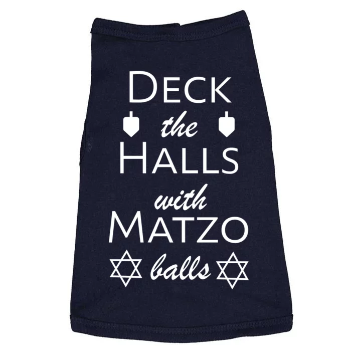 Deck The Halls With Matzo Balls Doggie Tank