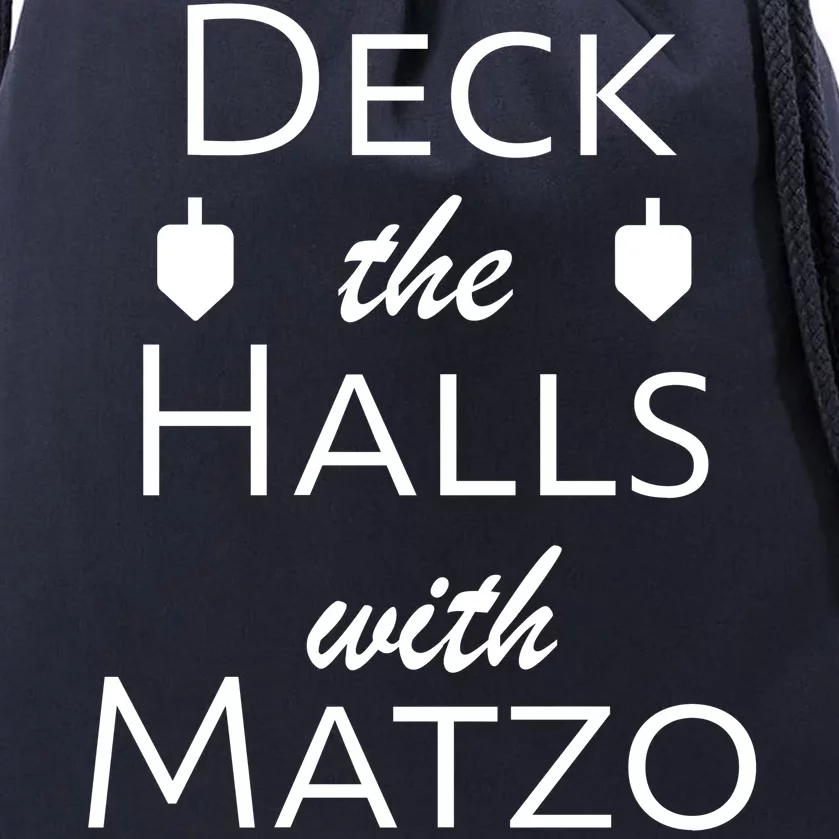 Deck The Halls With Matzo Balls Drawstring Bag