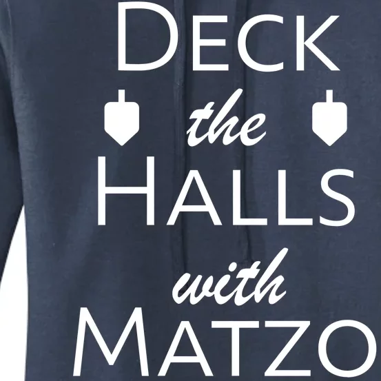 Deck The Halls With Matzo Balls Women's Pullover Hoodie