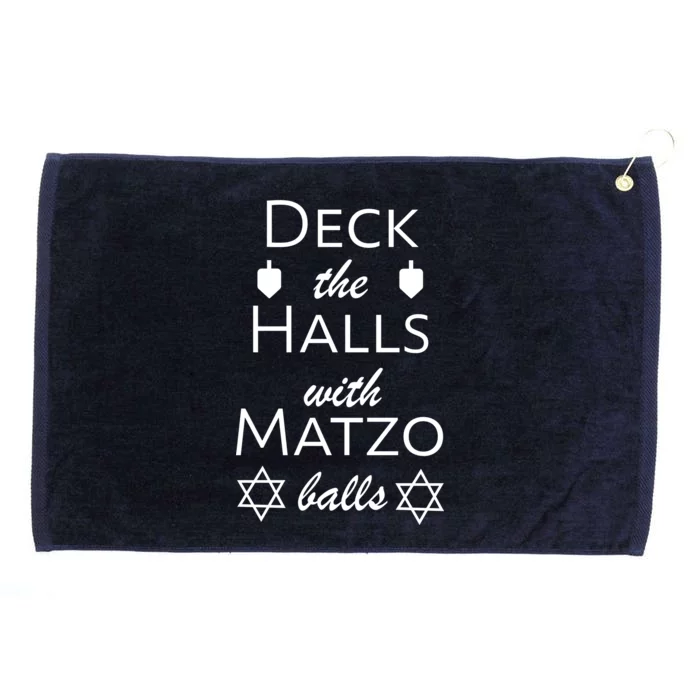 Deck The Halls With Matzo Balls Grommeted Golf Towel