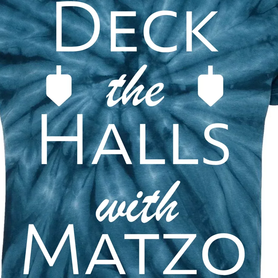 Deck The Halls With Matzo Balls Kids Tie-Dye T-Shirt