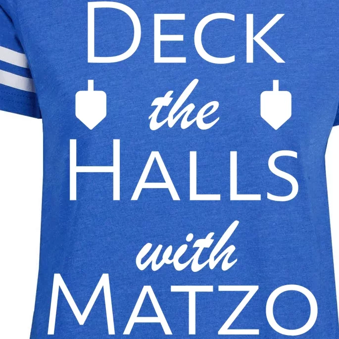 Deck The Halls With Matzo Balls Enza Ladies Jersey Football T-Shirt