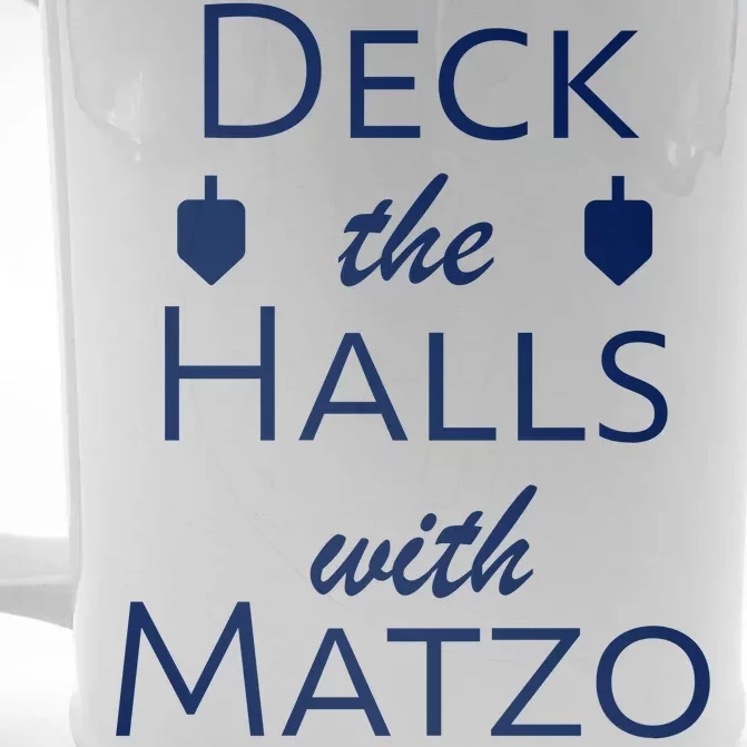 Deck The Halls With Matzo Balls Front & Back Beer Stein