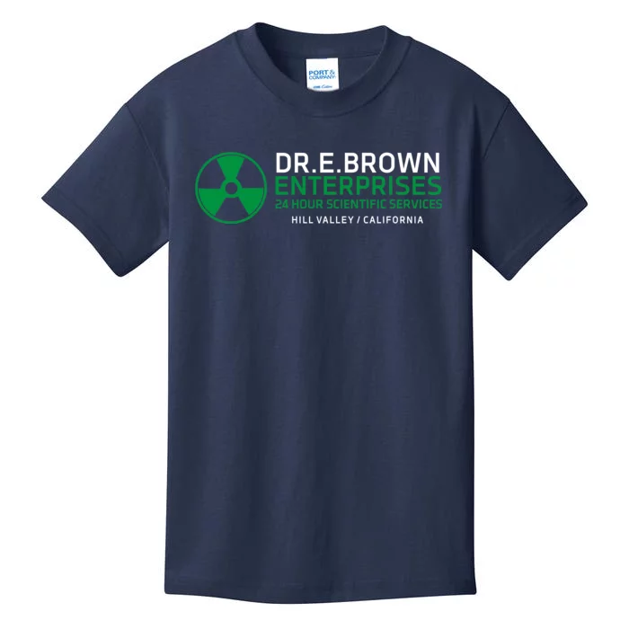 Dr Emmett Doc Brown Enterprises Kids T-Shirt