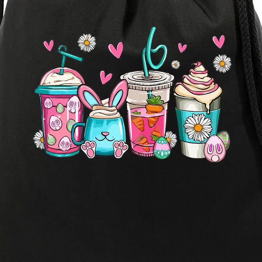 Drinks Easter Daisy Cute Bunny Gift for easter Drawstring Bag