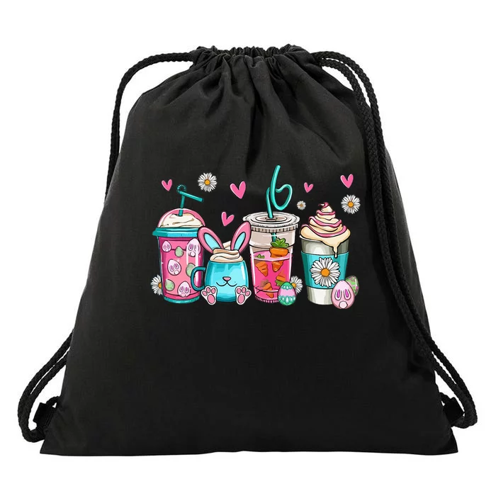 Drinks Easter Daisy Cute Bunny Gift for easter Drawstring Bag