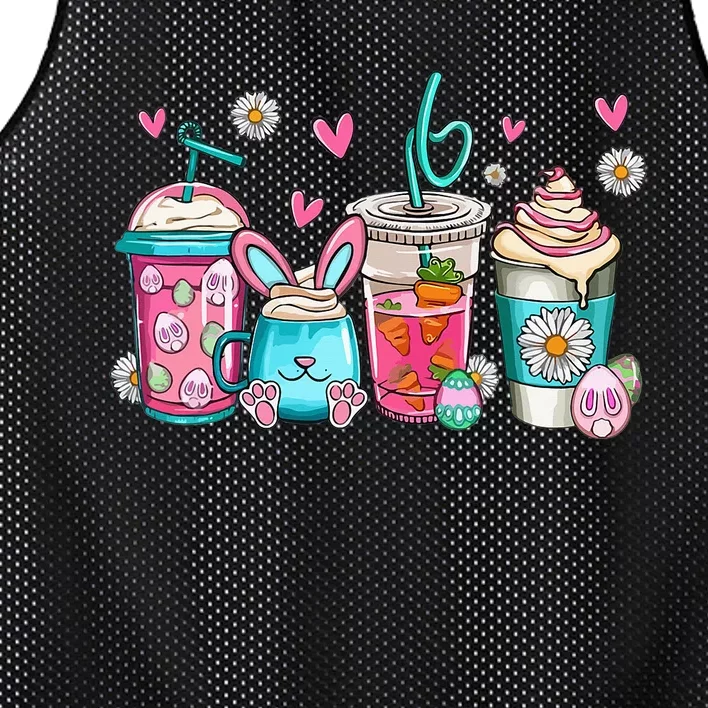 Drinks Easter Daisy Cute Bunny Gift for easter Mesh Reversible Basketball Jersey Tank