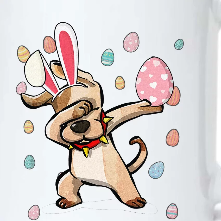 Dabbing Easter Dog Bunny Ears Gift Black Color Changing Mug