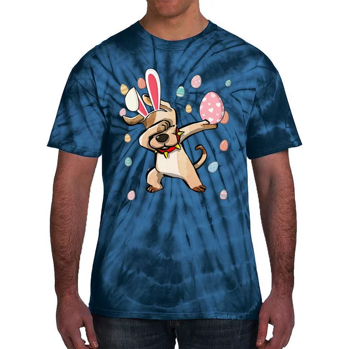 Dabbing Easter Dog Bunny Ears Gift Tie-Dye T-Shirt