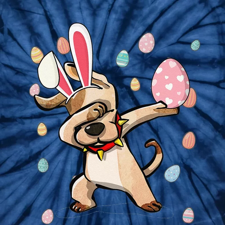 Dabbing Easter Dog Bunny Ears Gift Tie-Dye T-Shirt